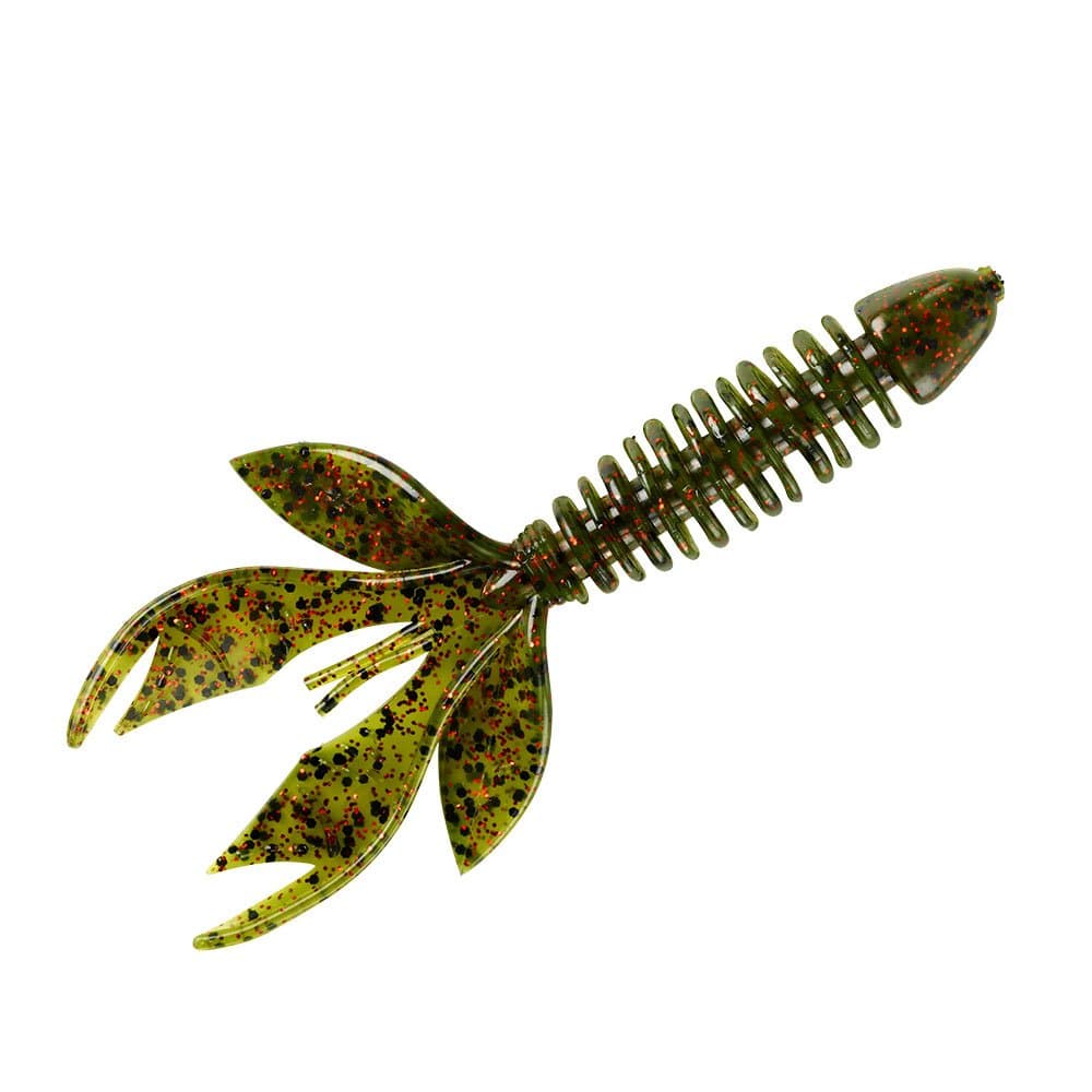 YUM Wooly Hawgtail and Hawgcraw Soft Plastic Creature Bait Fishing Lure - Excellent Bait for Flipping and Pitching, 7 per Pack