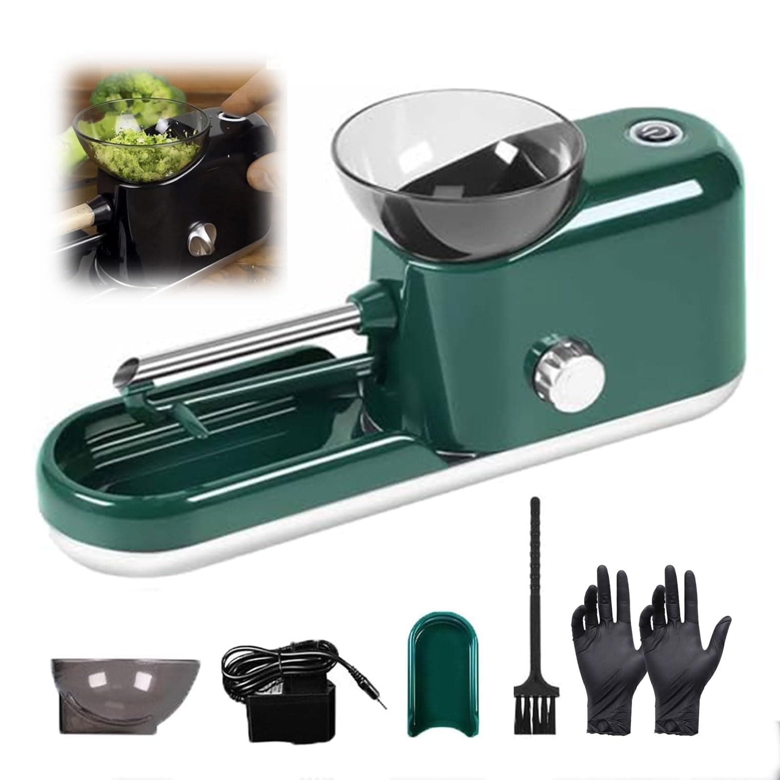 Upgraded Electric Cones Rolling Machine，Automatic Cone Loader，Minin Portable Pre Rolled Cones Filling Maker 8/6.5mm Tube（Green）