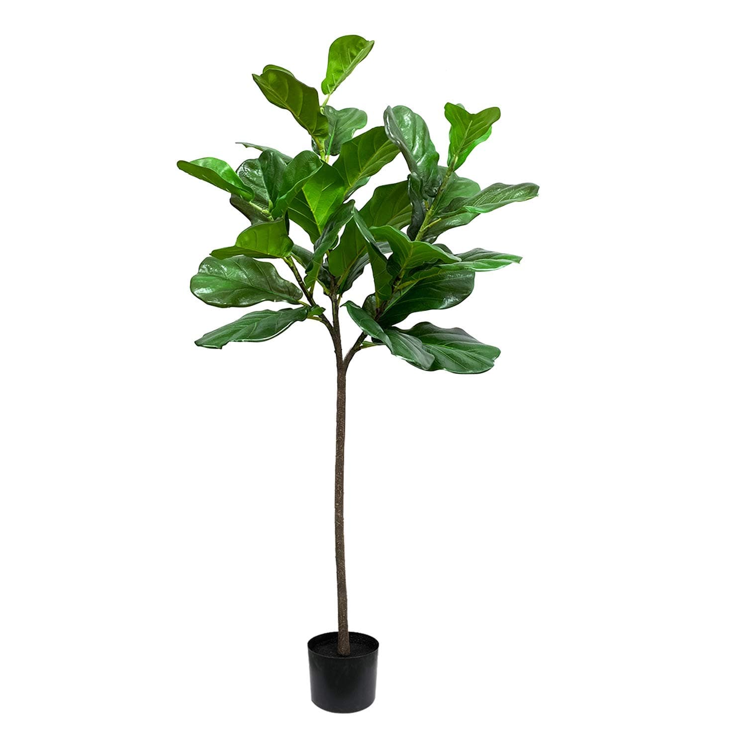 BESAMENATURE 4.5-Foot Artificial Fiddle Leaf Fig Tree/Faux Ficus Lyrata for Home Decor, Green