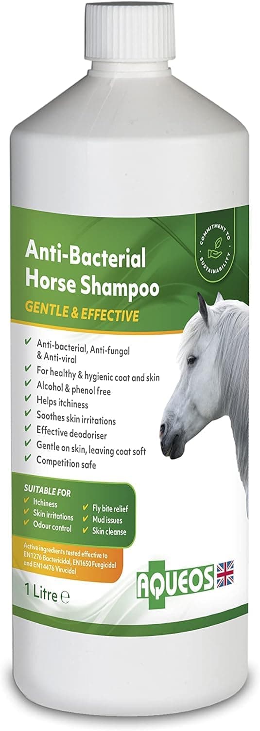 Antibacterial, Antifungal, Antiviral Horse Shampoo | Disinfecting | Skin Soothing | Anti Itch | Medicated |, 1 Litre