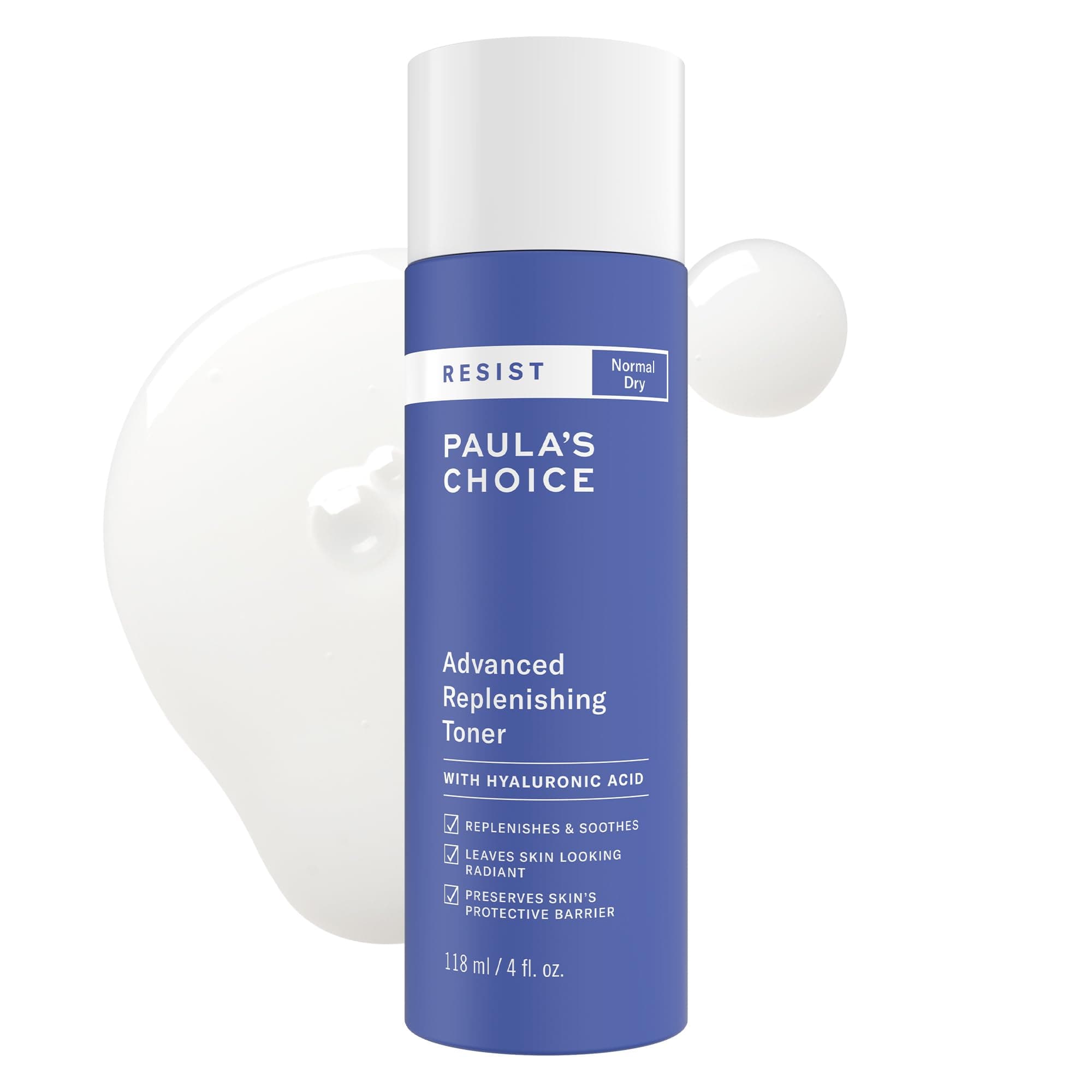 Paula's Choice Resist Advanced Replenishing Toner, Anti-Aging Facial Toner with Hyaluronic Acid, Vitamin C & E, Lightweight Hydration for Dry Skin, Fragrance-Free - 118 ml