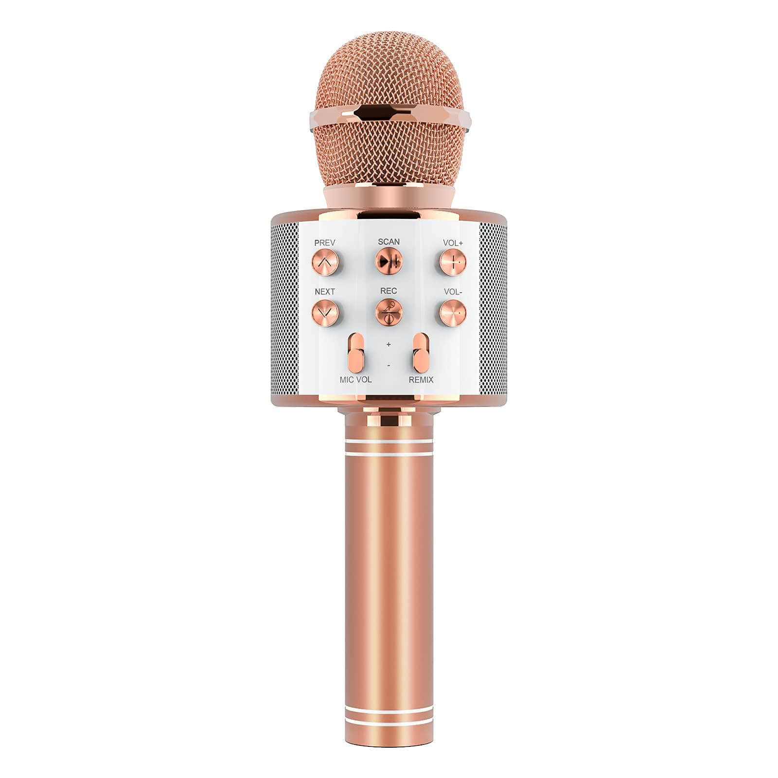 Microphone Gift Age 5-12 Girls Kids, Wireless Karaoke Microphone Toy for 6-11 Year Old Girl Children Singing Microphone Machine Gifts for 6-11 Year Old Girl Teens Birthday Gift for Girl Rose Gold MIC