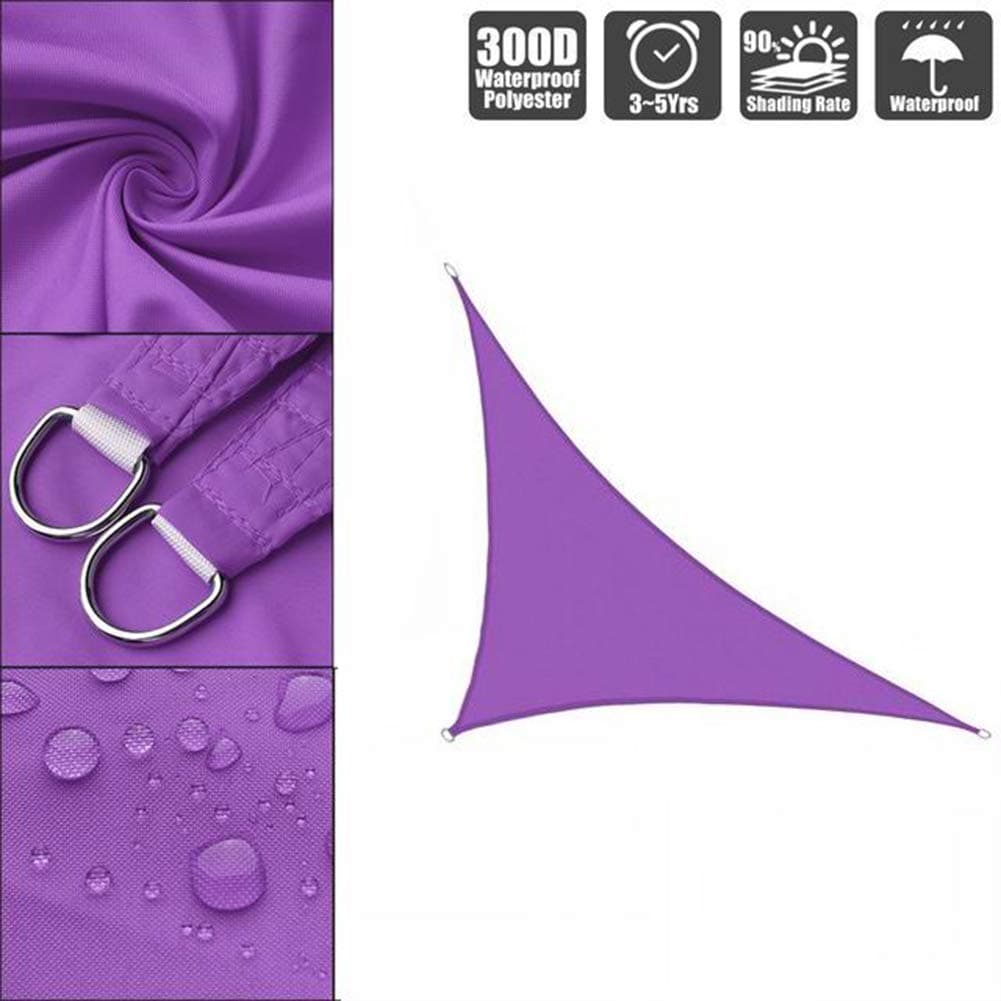 BERNIE ANSEL Triangle Sun Shade Sail Shelter Sunshade Protection Outdoor UV Block Sun Shade Canopy for Outdoor Patio Garden (Purple,13')