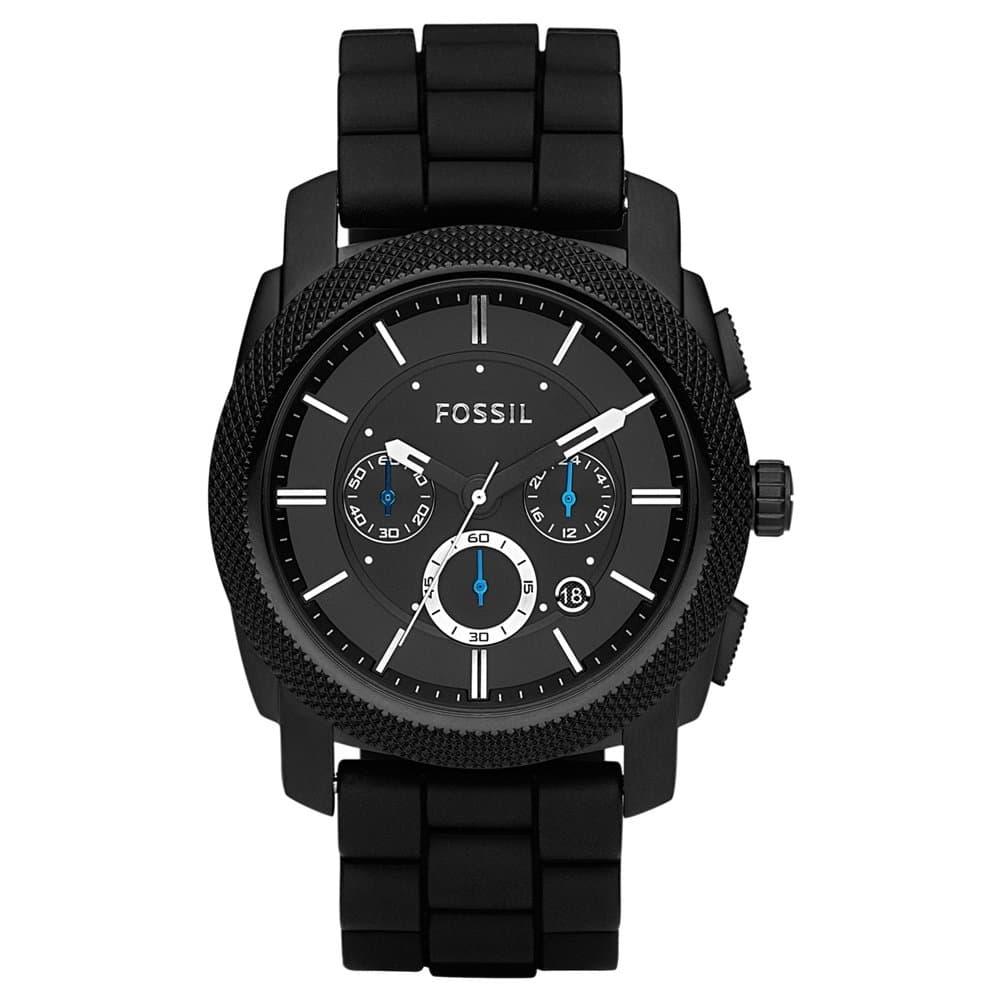 FOSSIL Machine Watch for Men, 45mm Quartz Chronograph Movement with Stainless Steel or Leather Strap