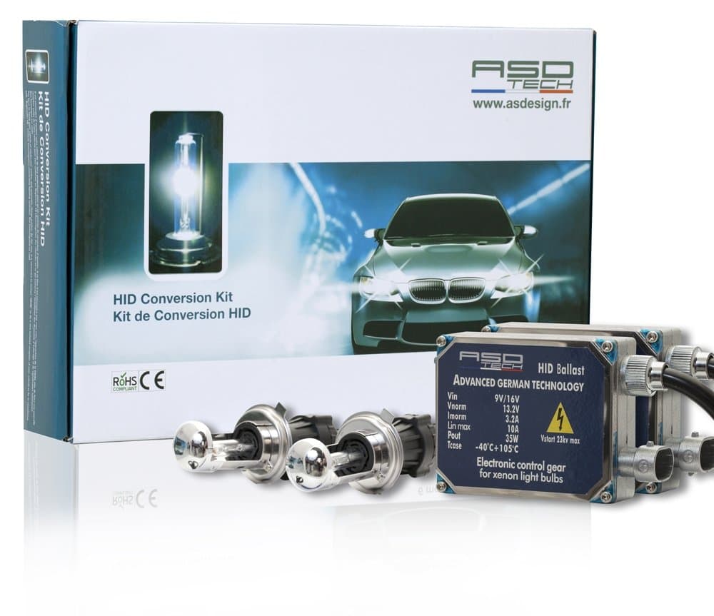 ASD TECH - KITXENONH4536P - H4 Bi-Xenon Kit - 6000K, 35 W, Big Ballast