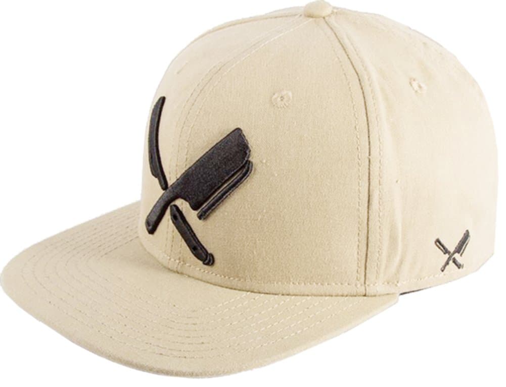 Distorted People Barber & Butcher Symbol Logo Desert Black Snapback Cap Basecap OSFA One Size