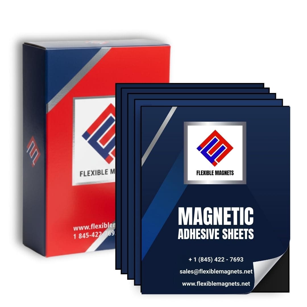 Flexible Magnets – Magnetic Sheets with Adhesive Backing, 8.5" x 11" (50 Pack) Stick-On Magnetic Sheets for Refrigerator Magnets, Magnetic Labels, Crafts, DIY Projects & More