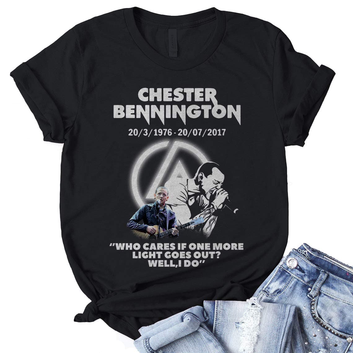 Chester Bennington Who Cares If One More Light Goes Out I Do Linkin-Park Unisex T-Shirt, Tank Top, Hoodie, Long Sleeve, Sweatshirt for Men Women Kids