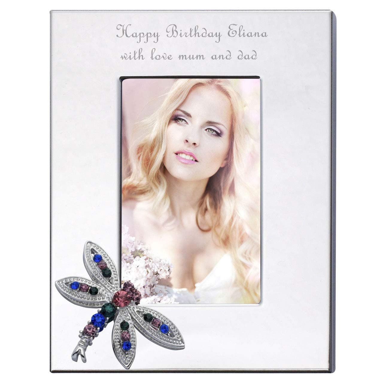 Gaventa London Rainbow Crystal Dragonfly 2 x 3 Photo Frame