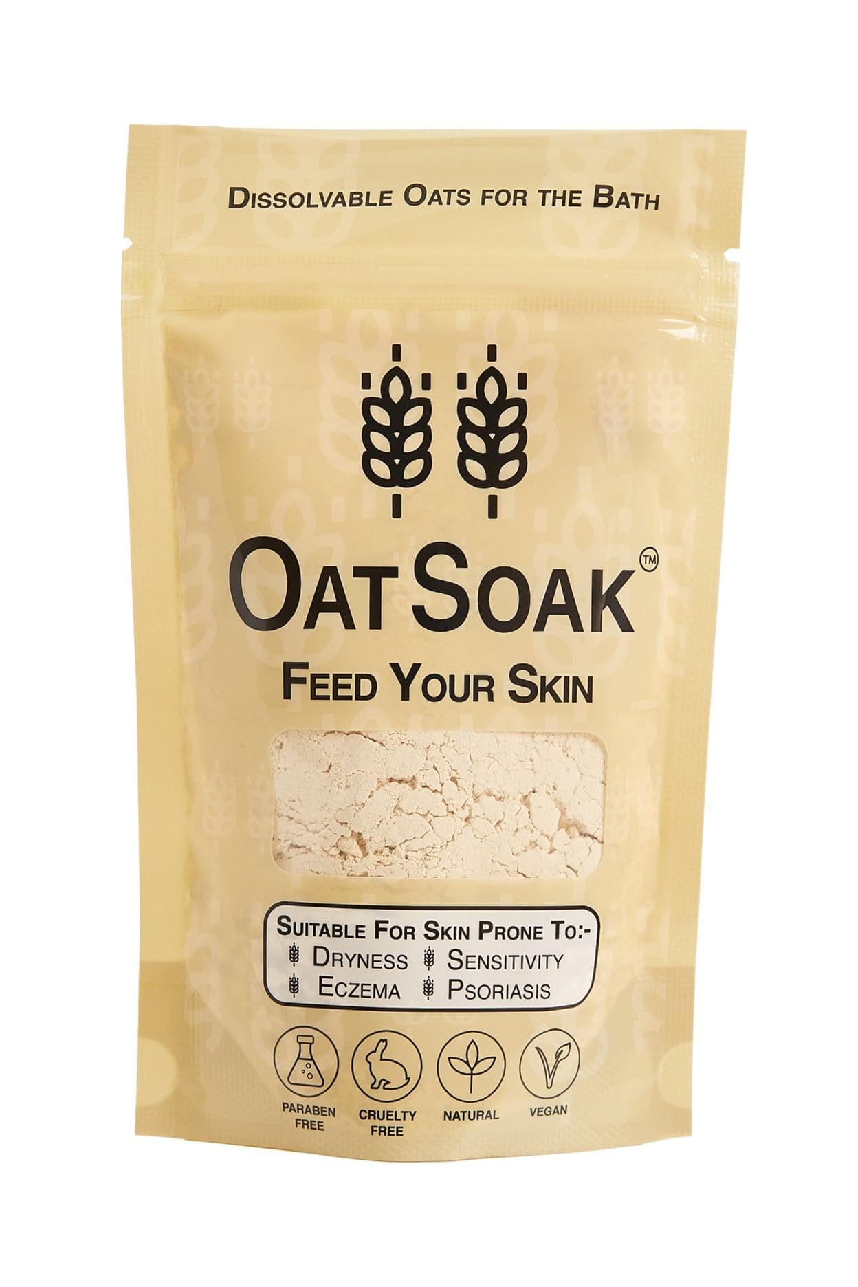 OatSoak 100g Colloidal Oats - Chicken Pox Relief, Soothing Bath for Itchy Skin, Psoriasis, Eczema, Chicken pox and Sunburn. Natural Skincare.