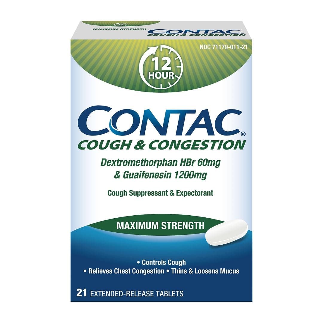 Cough & Congestion Maximum Strength Controls Cough, Thins And Loosens Mucus, Guaifenesin & Dextromethorphan HBr, Extended Release Tablets, 21 Count