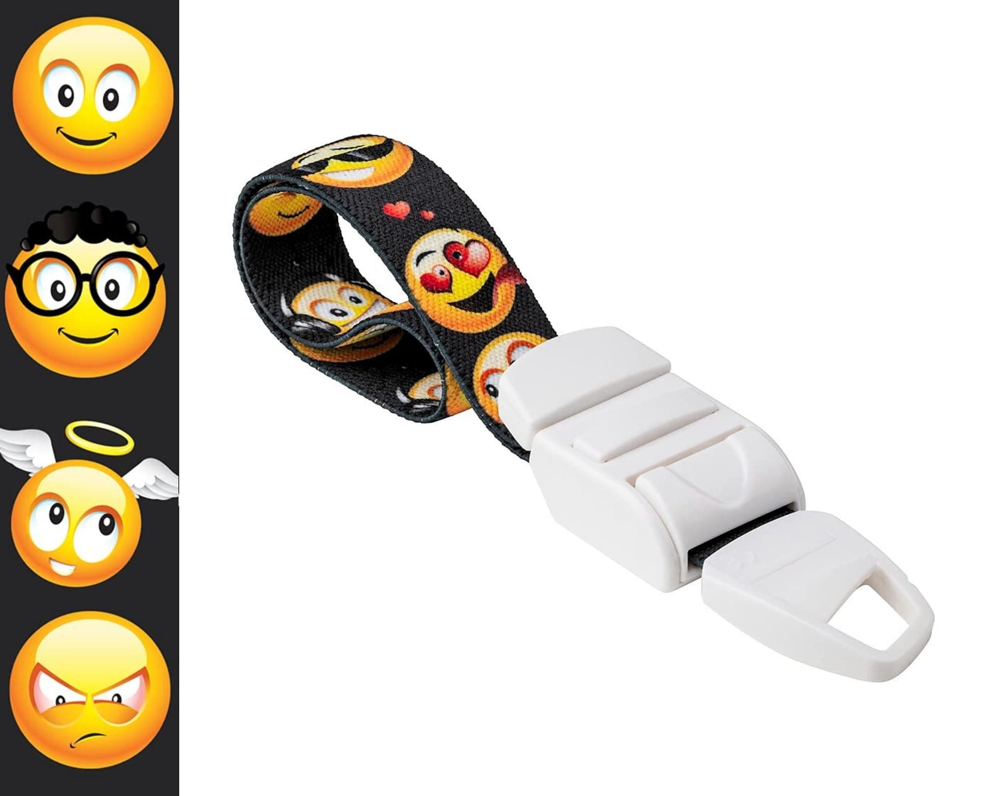 Medical Nurse Tourniquet with EMOTICON YELLOW SMILEY FACE Pattern with ABS Plastic Buckle Latex Free Elastic Band Perfect for Doctors, Nurses, Students and Paramedics