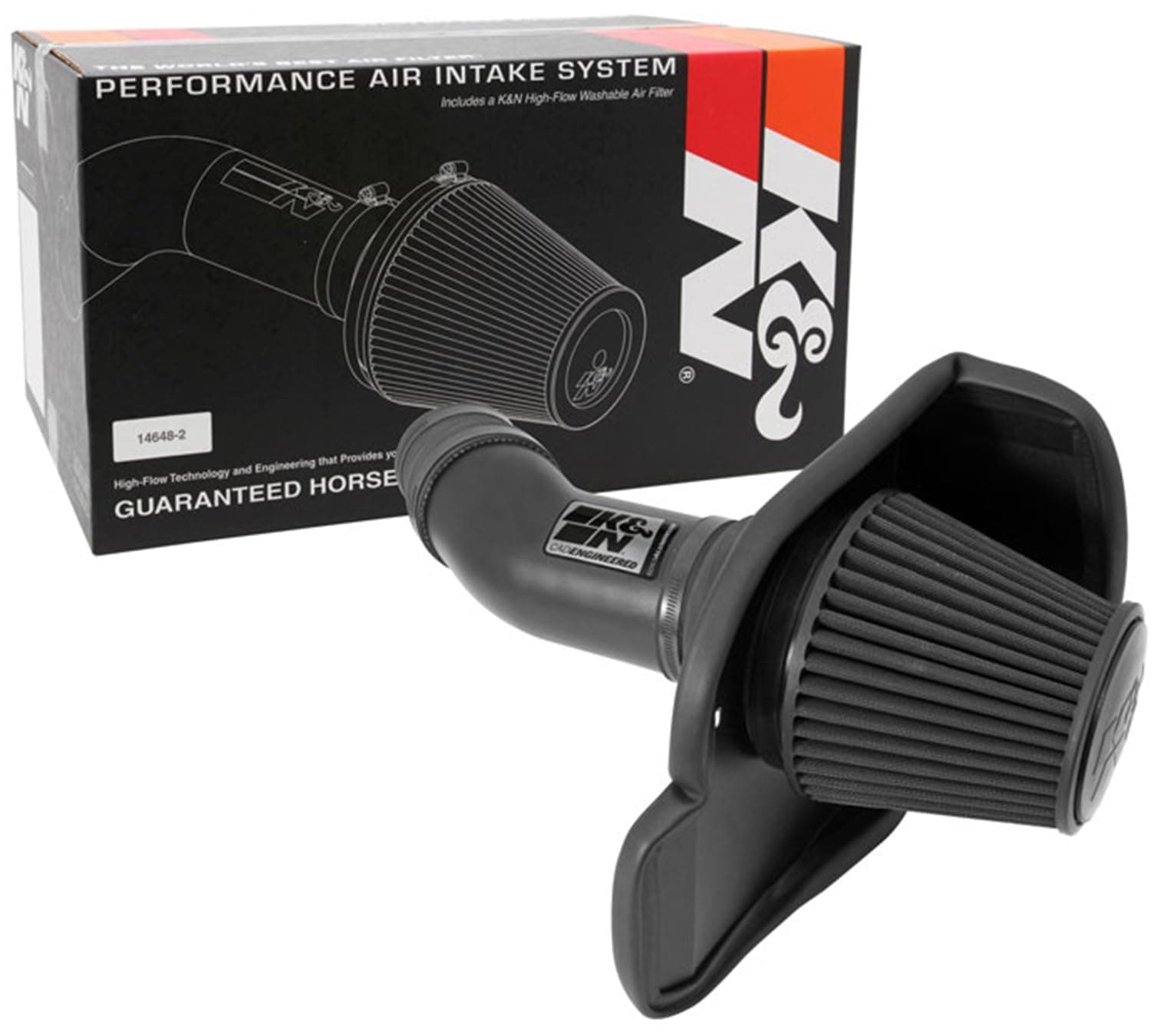 K&N Cold Air Intake System: Dry-Flow Air Filter, Increase Performance & Towing: Compatible with 2011-2023 Chrysler/Dodge: 300, Challenger, Charger, 71-2545