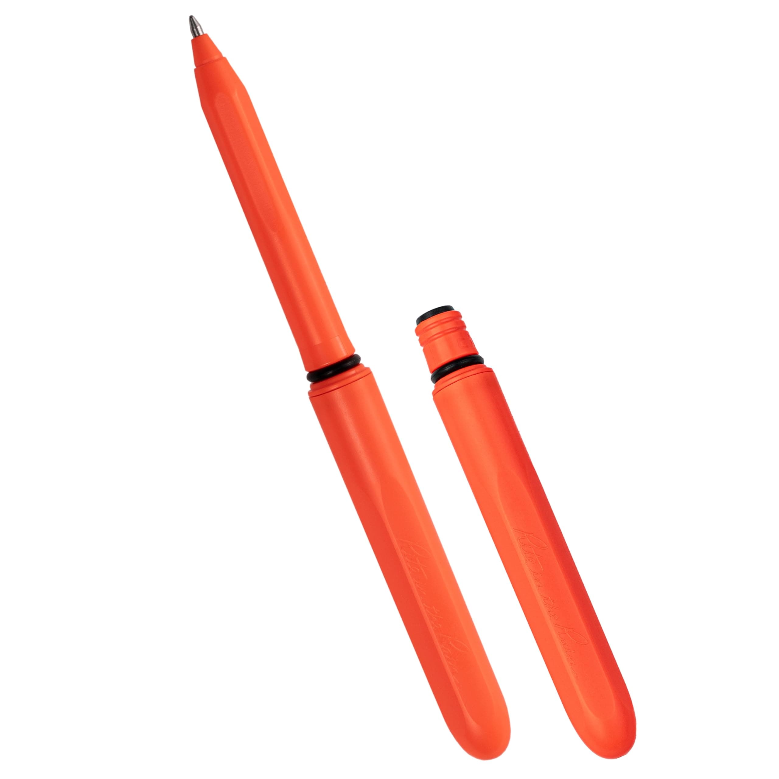 Rite In The Rain All-Weather Edc Pen, Orange Pokka 2-Pack, Black 0.9mm Ink, Fine Point (No. Or92)