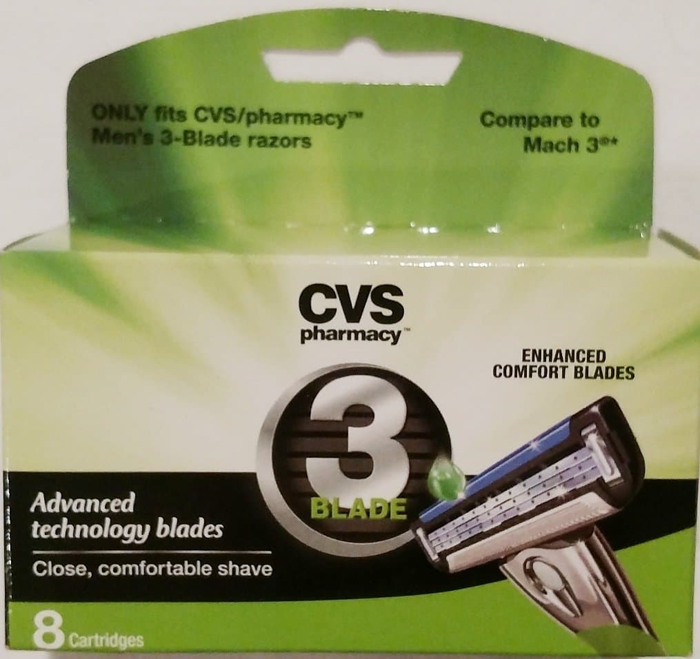 CVS 3 Blade Enhanced Comfort Blades 8 Cartridges