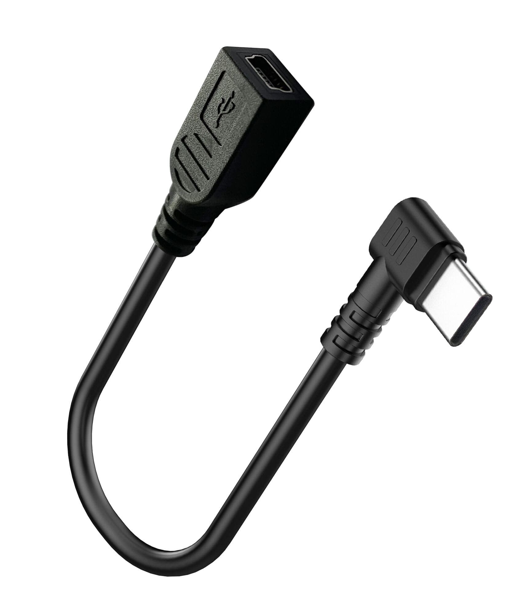 Plozoe Mini USB Female to Type C USB Male,Compatible Dash cam hardwire kit Mini USB to Type c USB