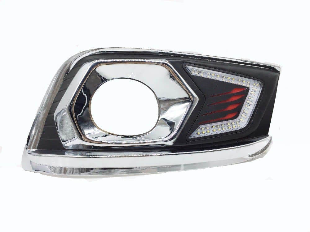 OULONDUN AUTO LIGHT FOR Toyota Fortuner 2012 2013 LED daytime running light with yellow turn signal light function (YELLOW) (White)