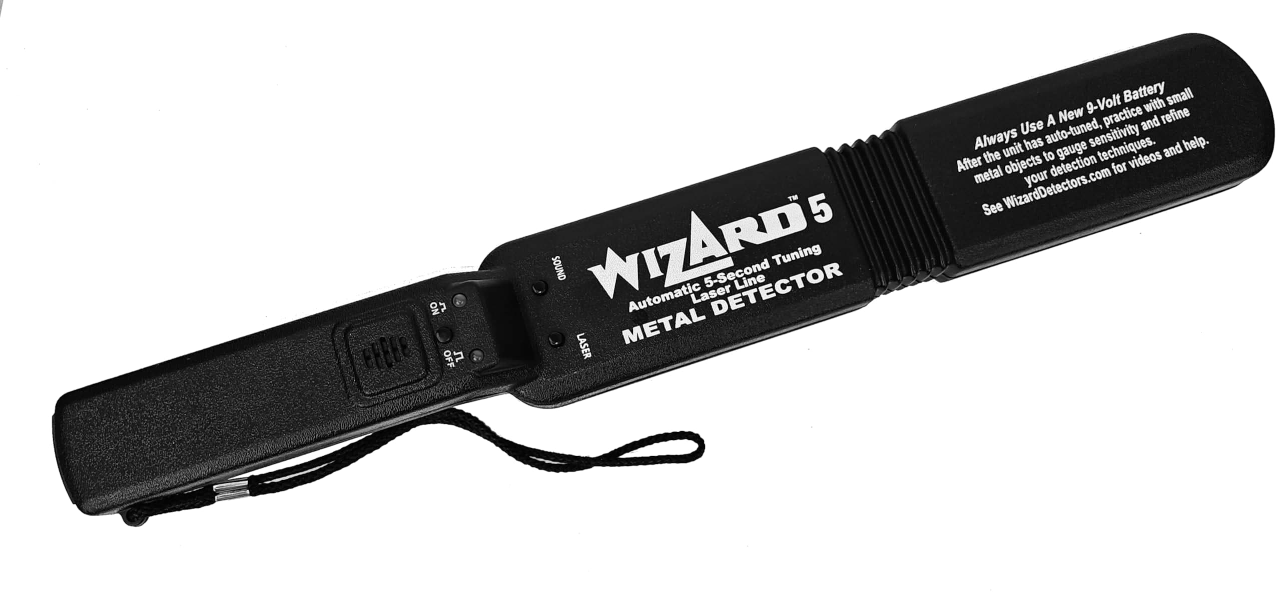 Wizard 5 Auto-Tune Laser Line Metal Detector Wand