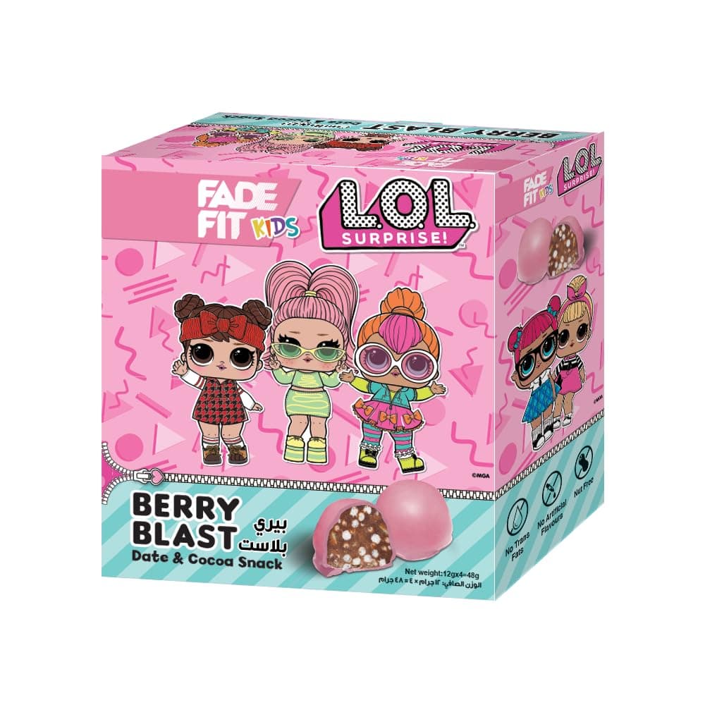 Fade Fit Kids Berry Blast, Date And Cocoa Snack, 48gm