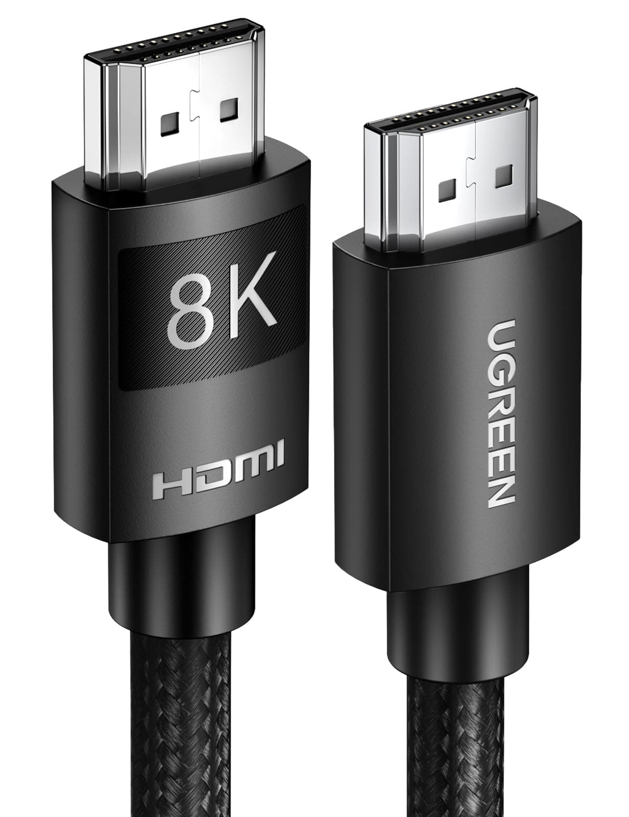 UGREEN HDMI Cable 1M 8K HDMI 2.1 Ultra HD High-Speed 48Gbps 8K@60Hz Braided Cord eARC Dynamic HDR Dolby Vision Compatible with MacBook Pro PS5 Switch TV Xbox Roku UHD TV Blu-ray Projector