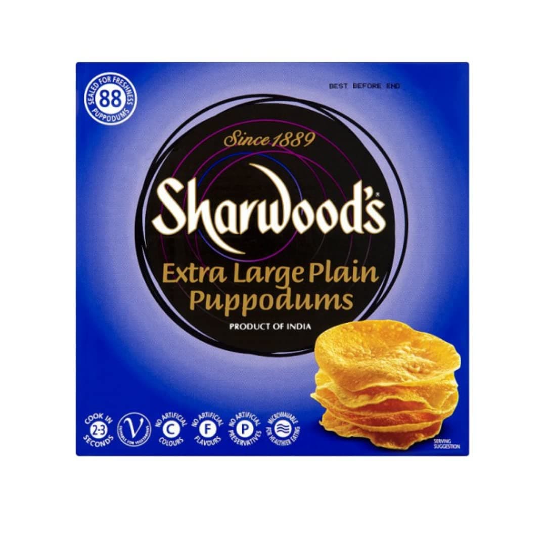 Sharwood's Extra Large Plain Poppodoms 1kg