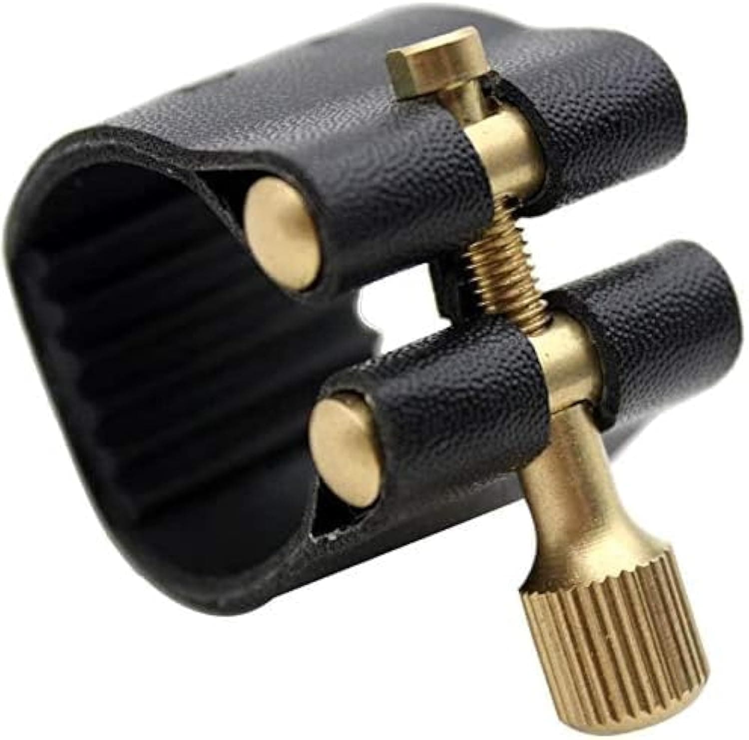 Professional Tenor Sax Saxophone Mouthpiece Leather Ligature Fastener Black