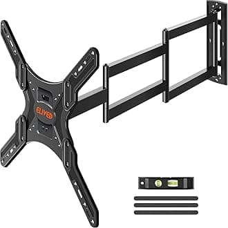 ELIVED Long Arm TV Mount for Most 26-65 Inch TVs, Corner TV Mount with 37.4 inch Extension Arm, Swivel and Tilt Full Motion TV Bracket Max VESA 400x400mm, Holds up to 77 lbs.