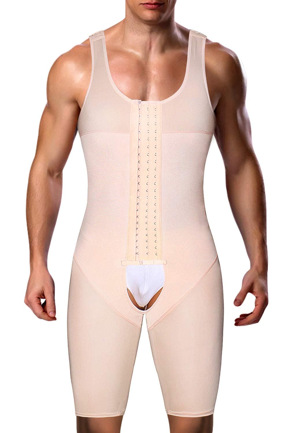 Men's Shapewear Bodysuit Full Body Shaper Compression Slimming Suit Breathable