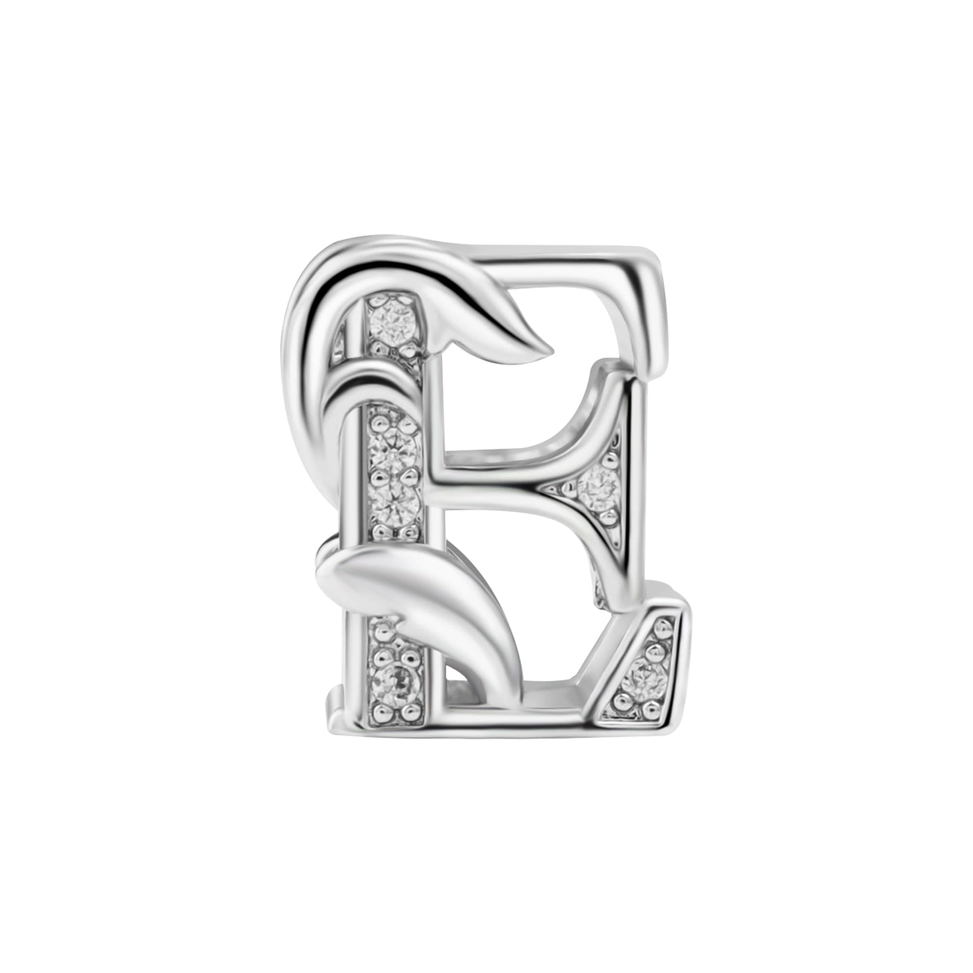 925 Sterling Silver Letter Charms for Pandora Bracelets Letter A Charm Alphabet Initial Beads Jewelry Gift for Women Girls