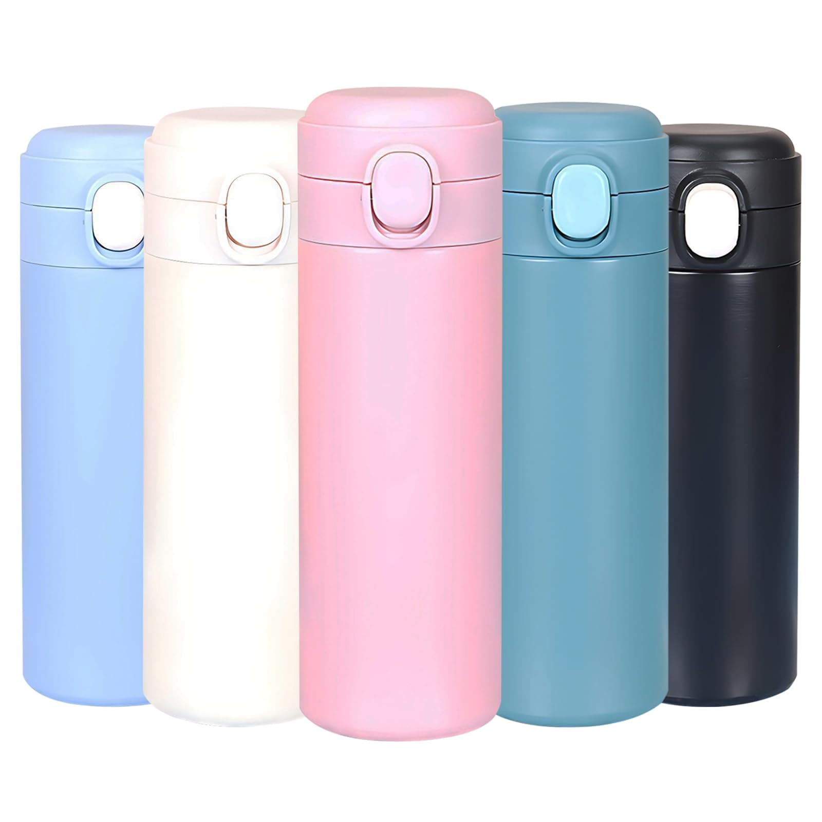 Senshuomy Travel Mugs,Insulated Coffee Cup with Leakproof Lid,Reusable Coffee Cups Travel,Stainless Steel Leakproof Flask Tumbler for Hot and Cold Coffee Water and Tea(Pink/450ml)