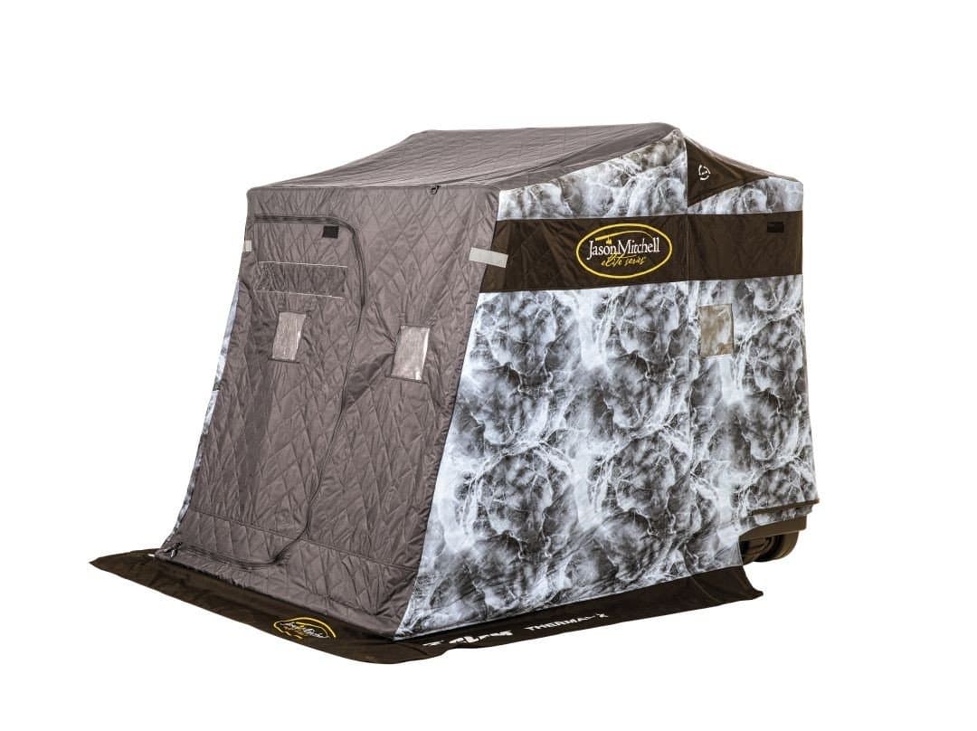 Clam (CLAM0) Jason Mitchell Thermal X - 2 Man - Grey Sled & Deluxe Seats, One Size, Multi