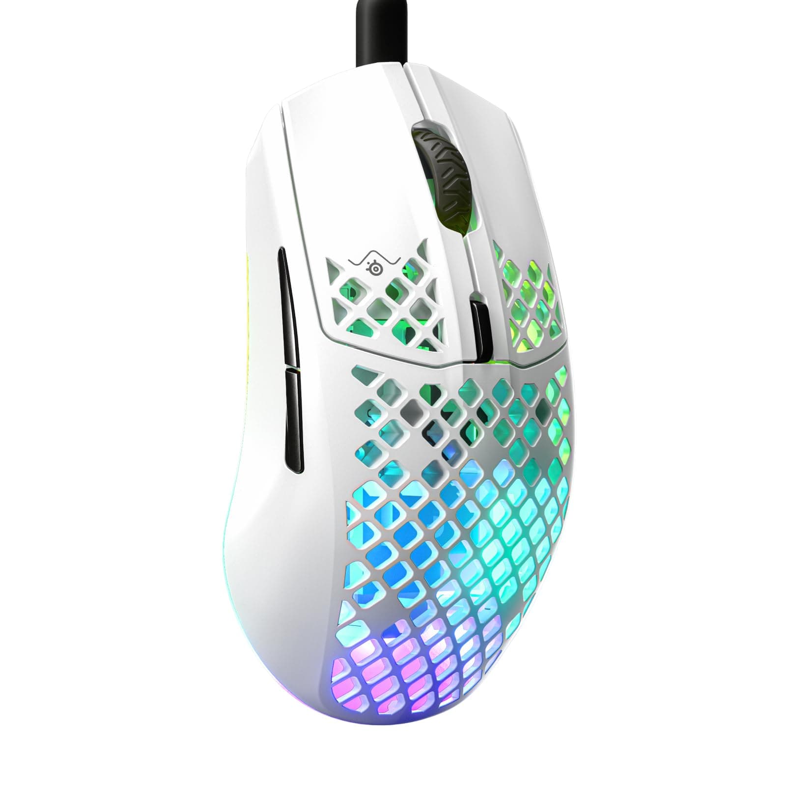 Aerox 3 - Holey RGB Gaming Mouse - Ultra-lightweight Water Resistant Design - 8,500 DPI TrueMove Core Optical Sensor - Snow
