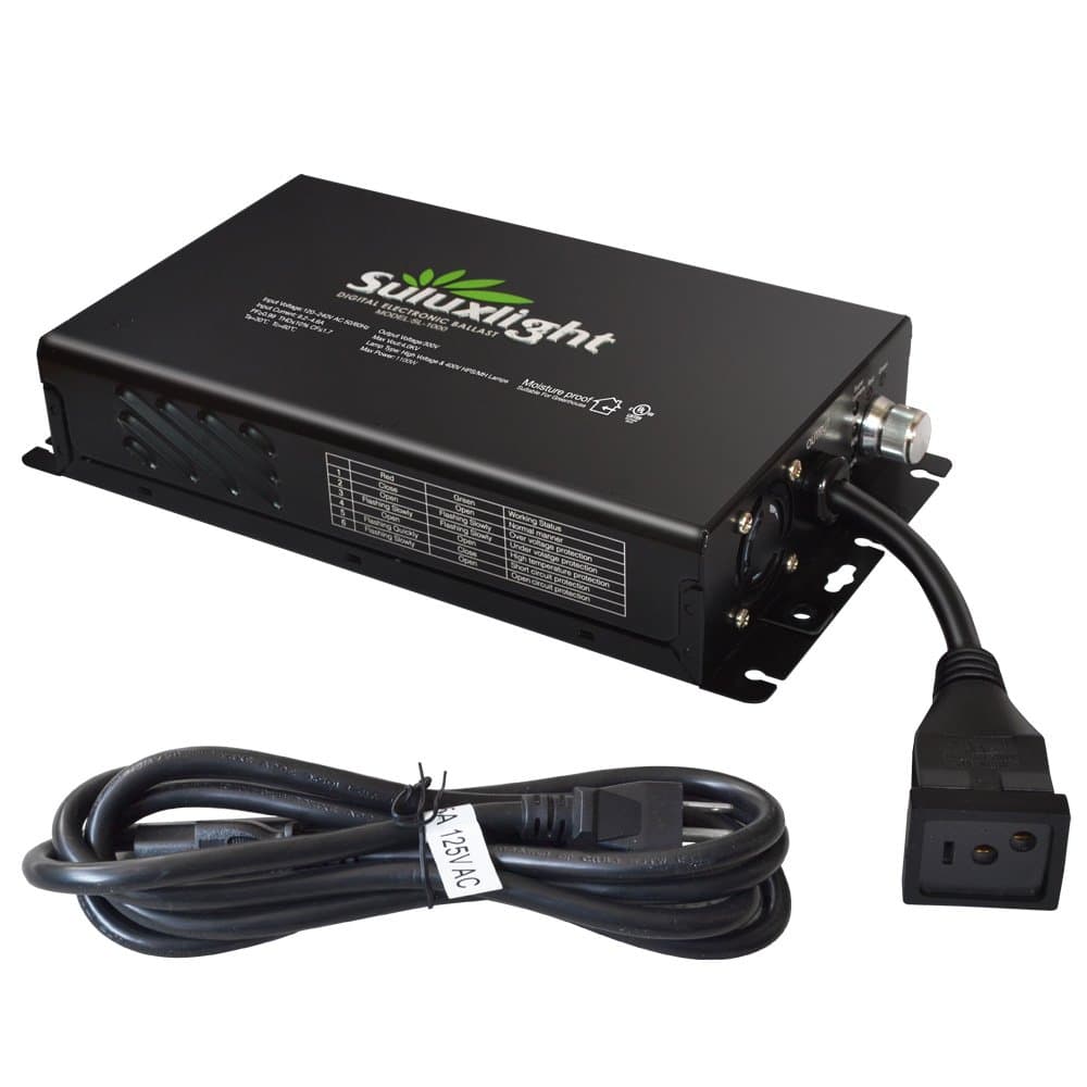 SL1000 Dimmable 1000Watt Digital Electronic Ballast for MH HPS Grow Lamp, Compatible with 400W/600W/1000W