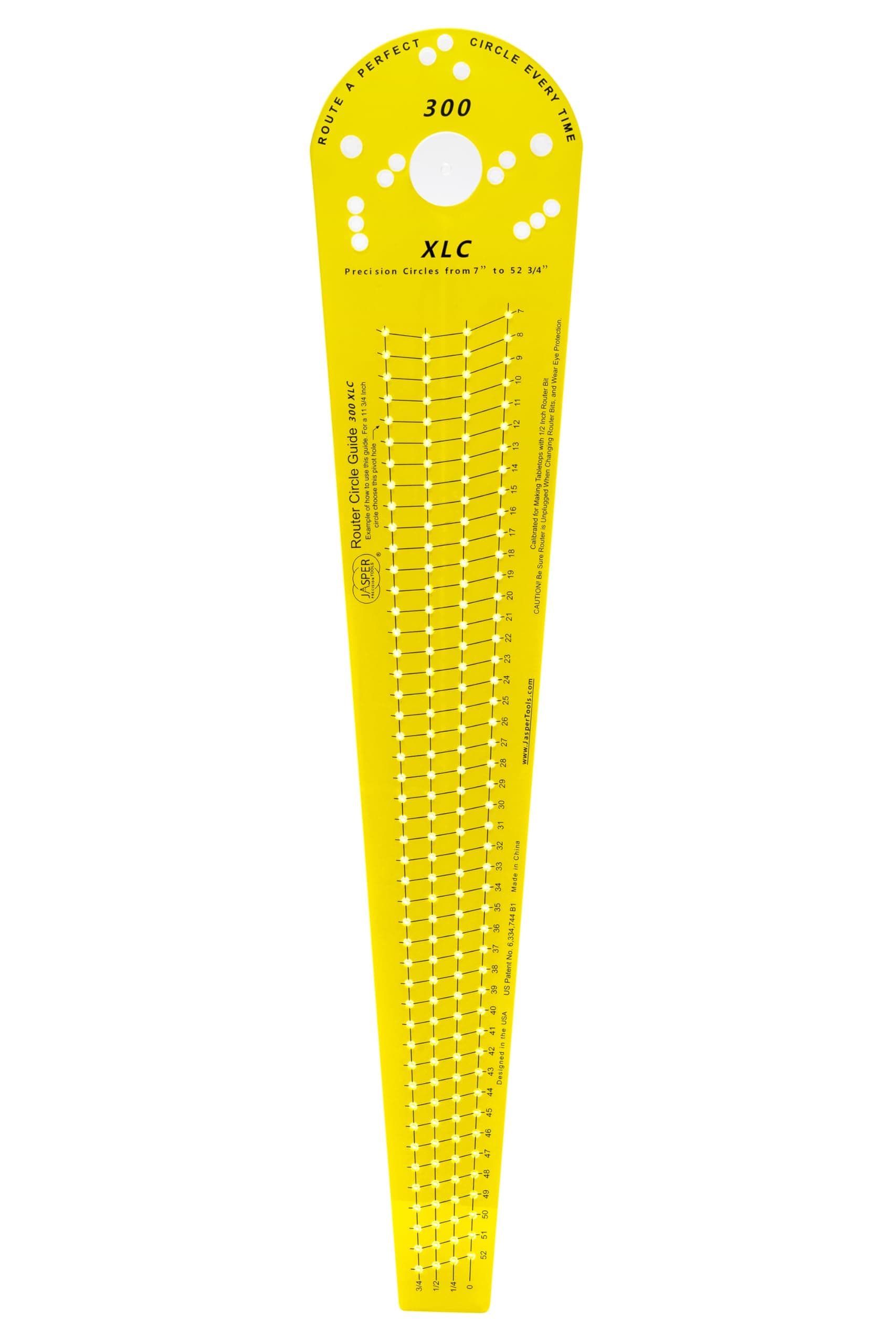 Jasper 300 XLC Circle Cutter Router Jig - Router Circle Cutting Jig Cuts Perfect Circles from 7” to 52 ¾” D - Circle Cutting Tool Includes Centering Disc & Pivot Pins - Fits Most Popular Routers