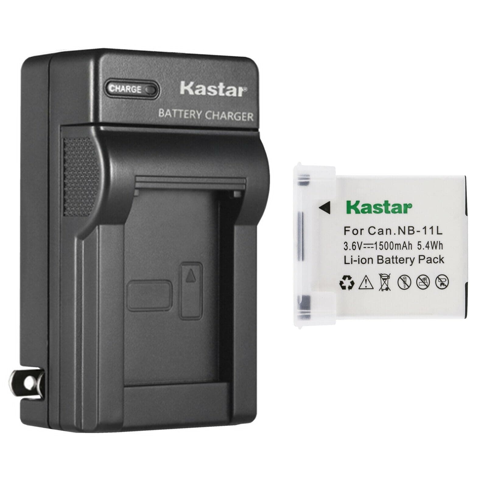 Kastar NB-11L 11LH Battery + AC Wall Charger Replacement for Canon SX400 IS, SX410 IS, SX420 IS, ELPH 110 HS, ELPH 115 IS, ELPH 120 IS, ELPH 130 IS, ELPH 135, ELPH 140 IS, ELPH 150 IS, ELPH 160 Camera