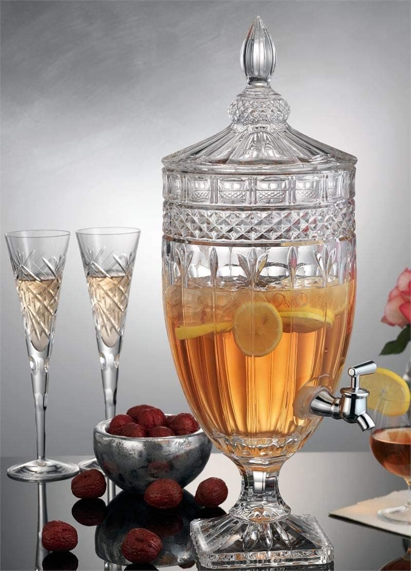 - EVATTA - 1 Piece Mason Jar Beverage Drink Dispenser 2 Litre Glass Pitcher with tap/Spigot and Steel lid