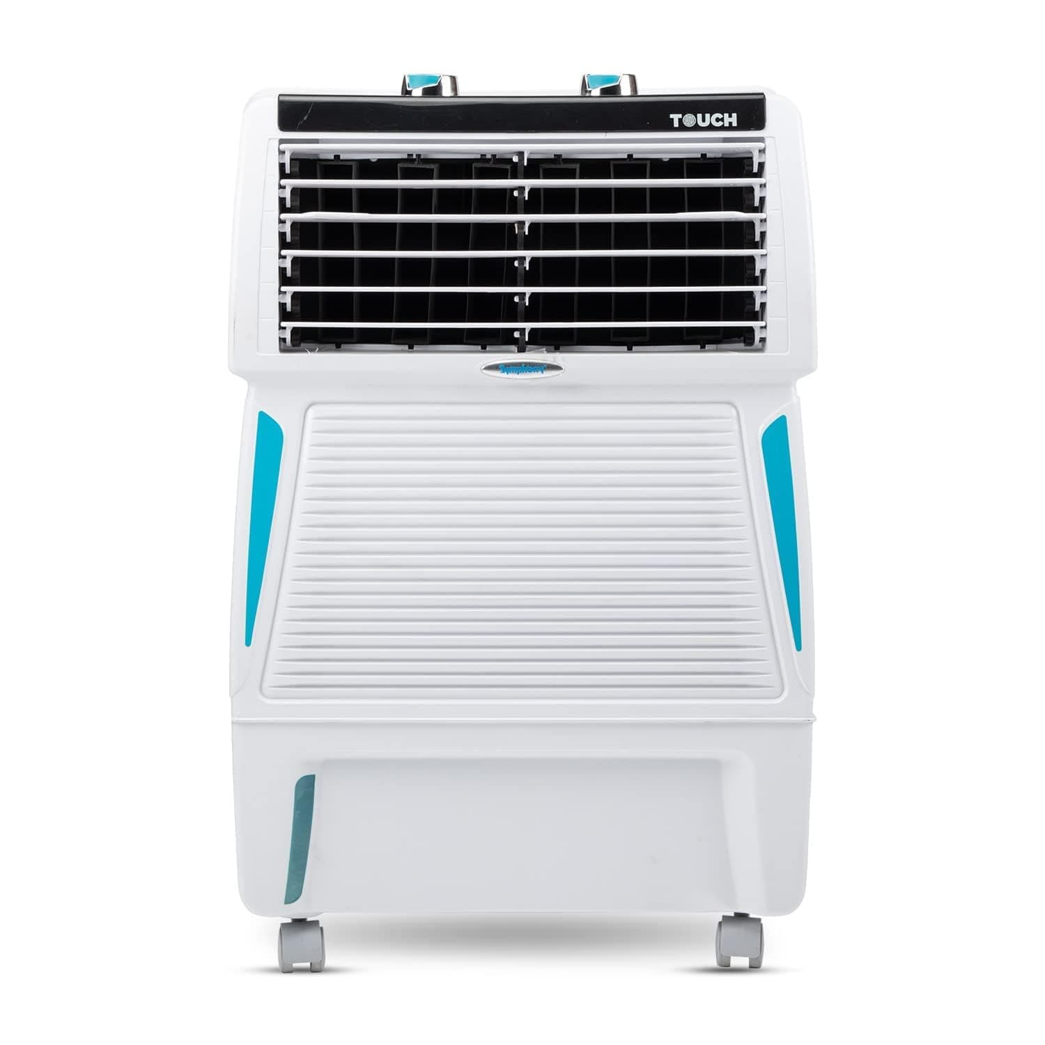 Symphony Touch 20 Personal Air Cooler for Home with Honeycomb Pads, Powerful Blower, i-Pure Technology and Removable Tank (20L, White)