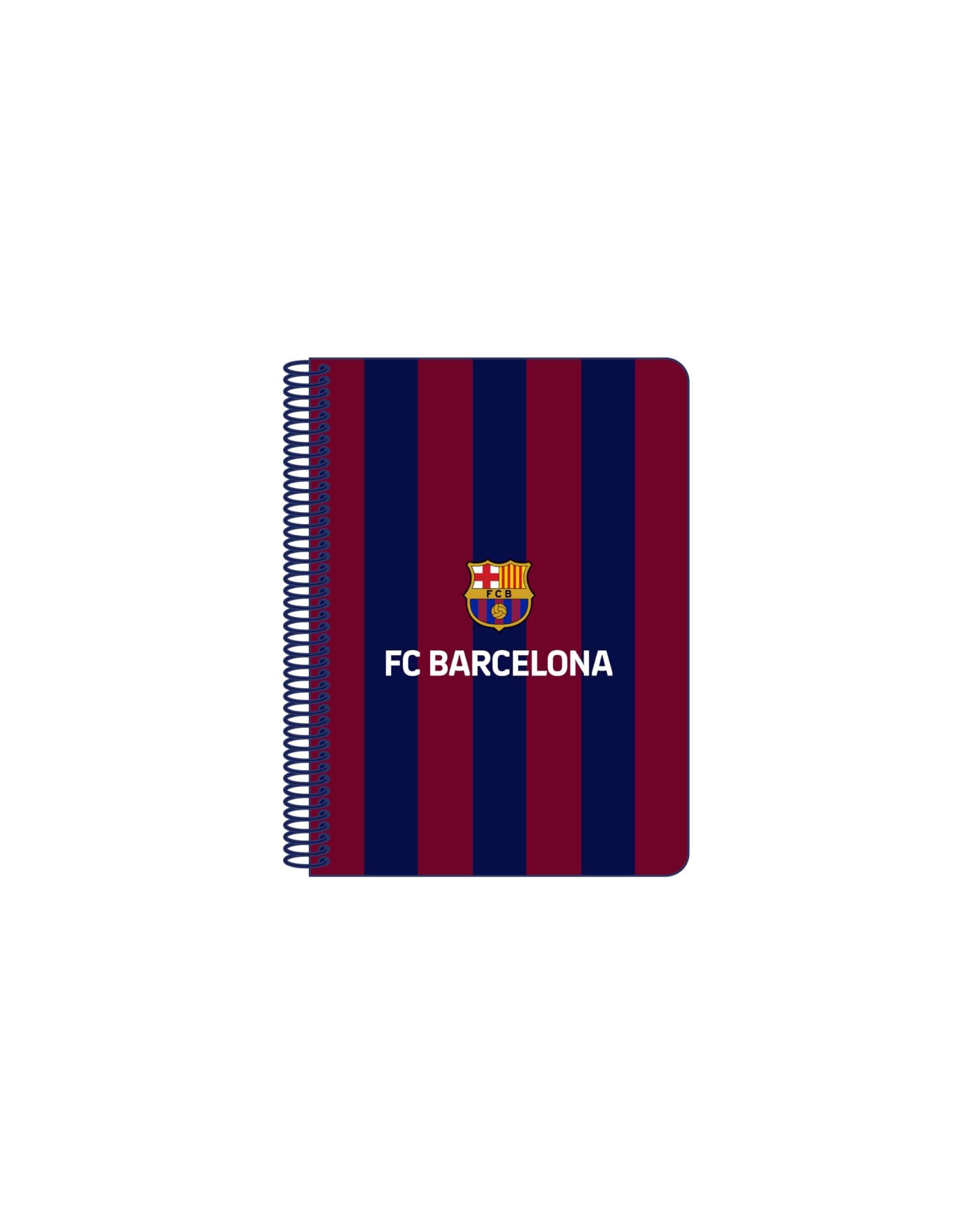 F.C. Barcelona – Notebook, Quarter Notebook, 80 Sheets, Hard Covers, 1Design, Ideal for Children of Different Ages, Comfortable and Versatile, Quality and Resistance, 15.5 x 22 cm, Navy/Maroon