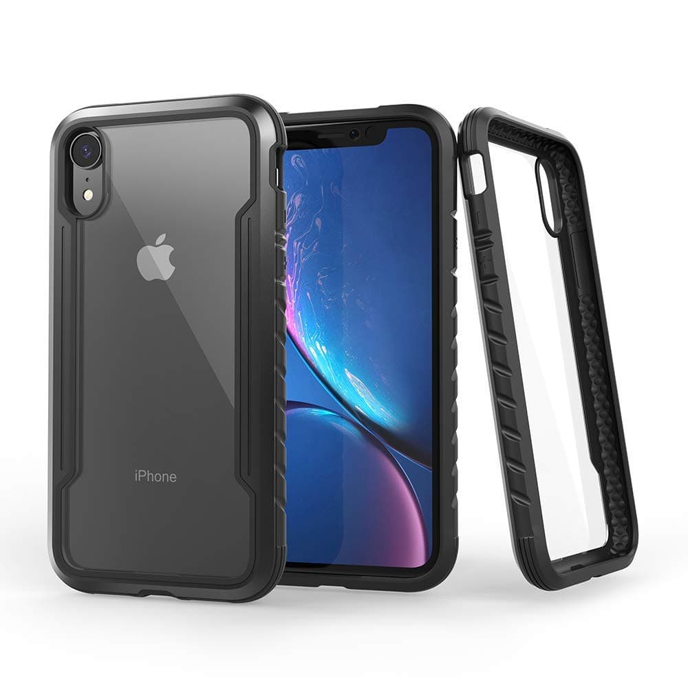 KAERSI iPhone XR Case, Mobile Phone Cover Case for iPhone XR, Military Grade Drop Tested,Anti-Scratch Shock Absorption Protective Case Compatible with Apple iPhone XR 6.1 Inch - Black