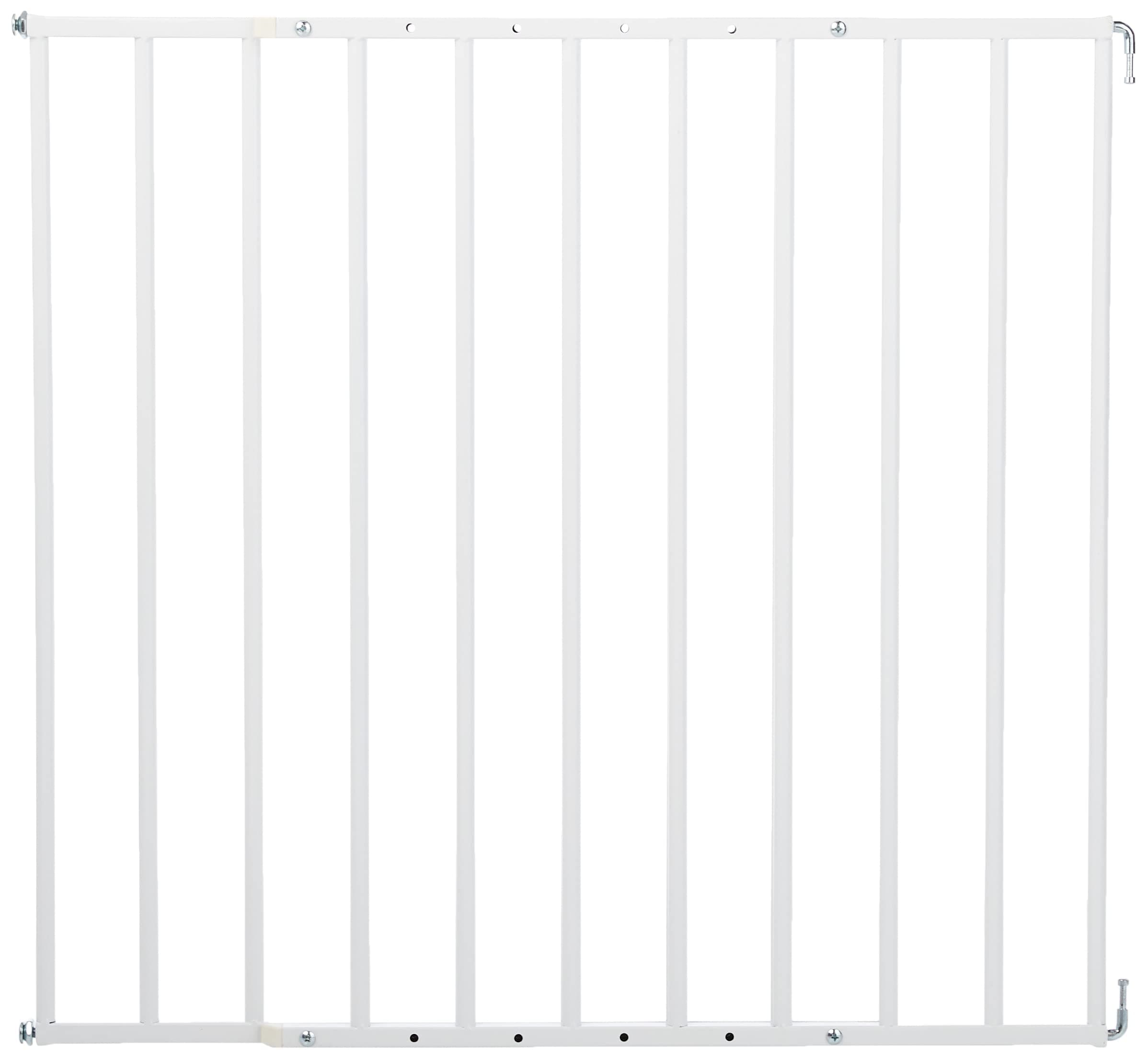 Clippasafe Indoor/ Outdoor Extendable No Trip Gate-for Stairs Doorways, Mesh Safety Gate for Baby / Infant / Toddlers | 60-107cm- Metal (White)