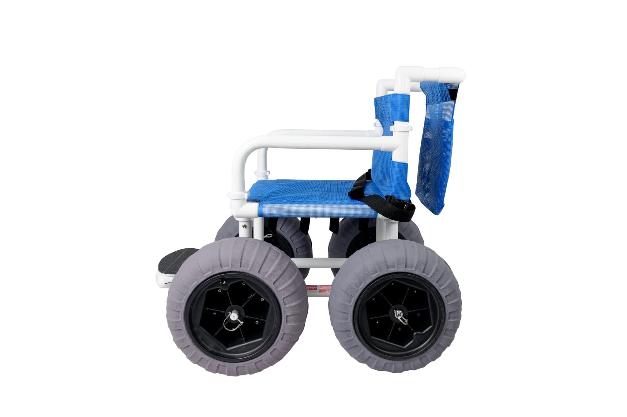 Beach Wheelchair for Soft Sand, 16" Balloon Tires, Push-Assisted Design, 250 lb Capacity, Easily Disassembles – WC-16