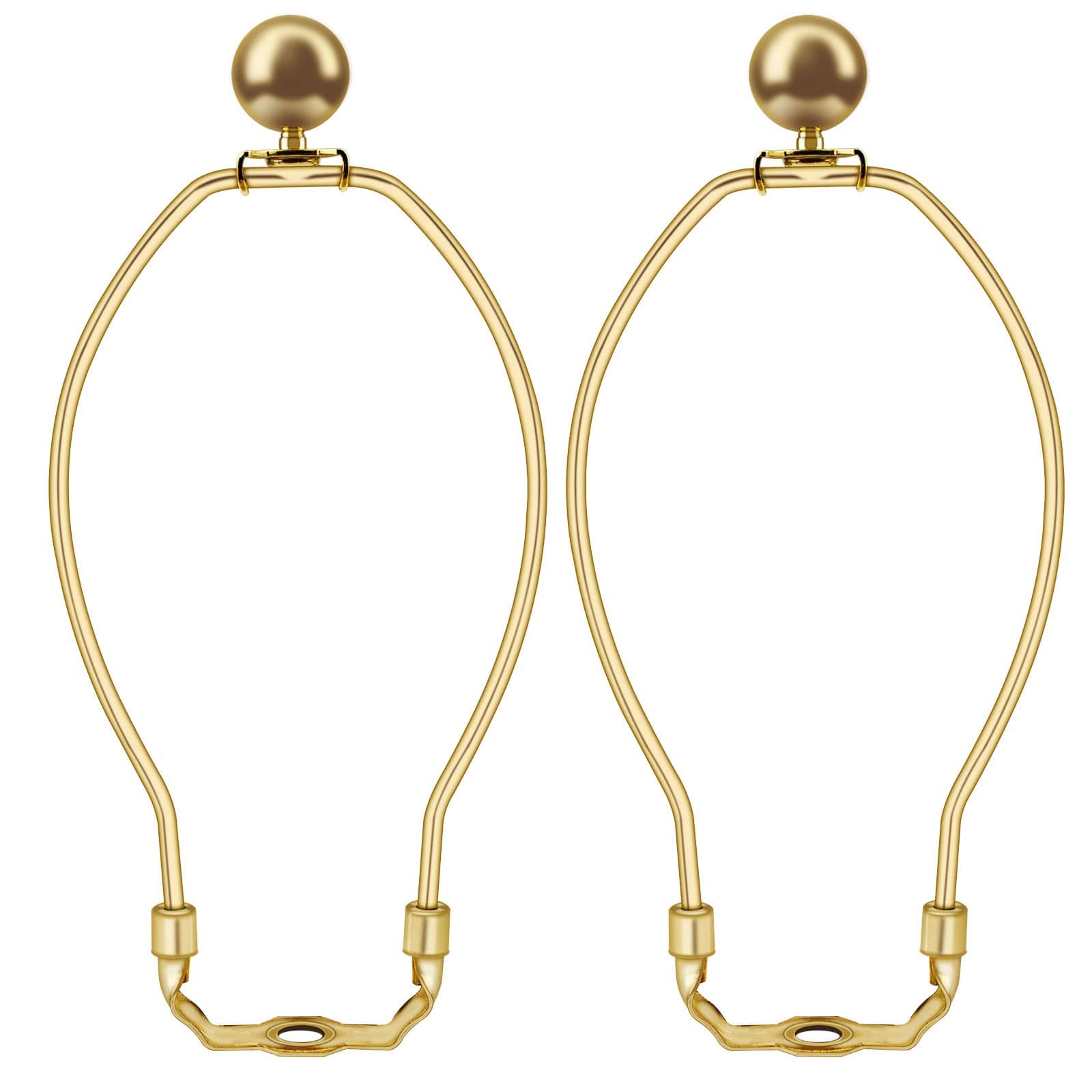 Gold Heavy-Duty Lampshade Holders - 2sets, Detachable for Floor, Table & Wall Lamps, Chandelier (6 Inch)