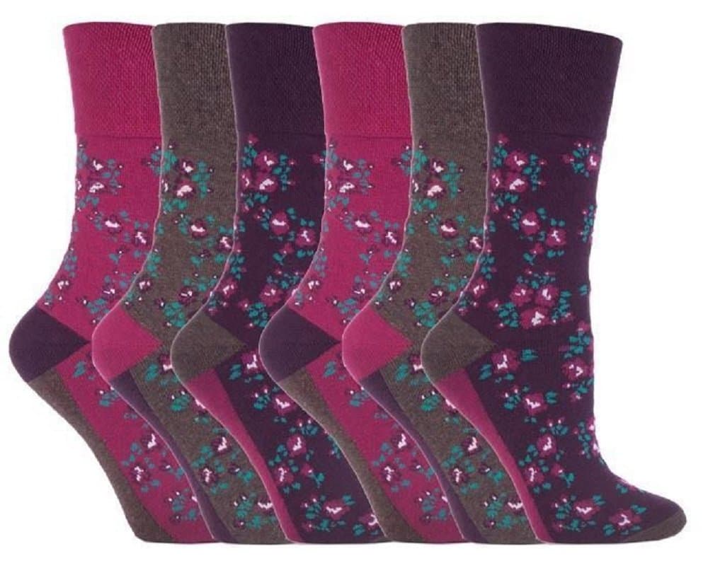 Gentle Grip Ladies Colourburst Socks Pack of 3