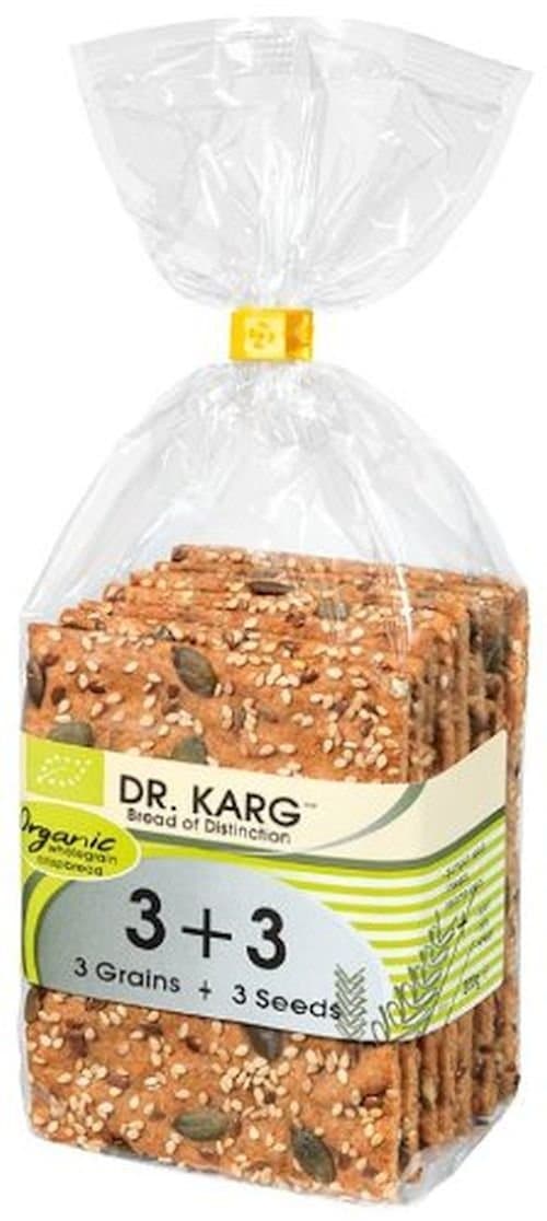 Dr Karg Org Wholegrain Crispbread 3+3 200g X 8 (Pack of 8)