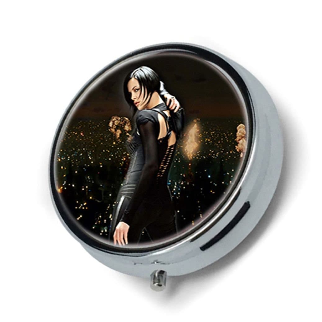 Aeon Flux Movie Aeon Flux Charlize Theron Actress - Custom New Fashion pill box Holder Stainless Steel Case Pocket or Purse - From Yesir Man GIFT
