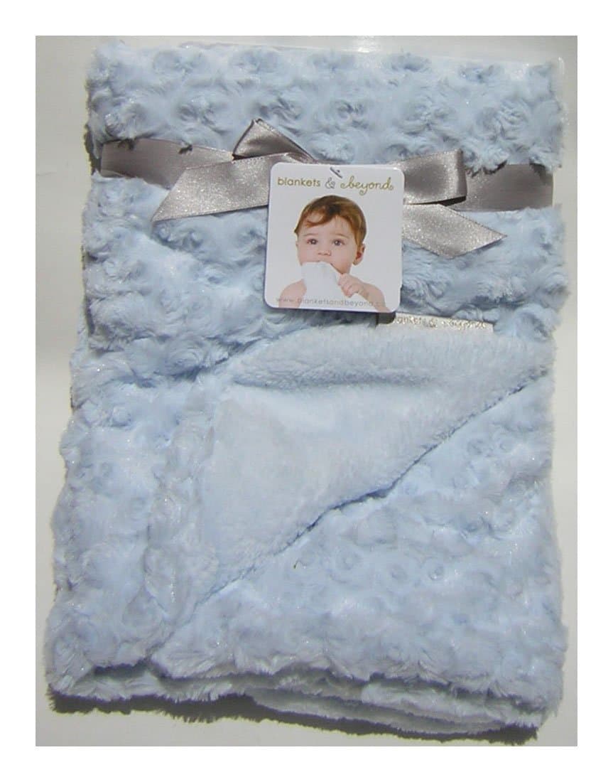 Blankets & Beyond Soft Swirl Blue Blanket - 30" X 30"