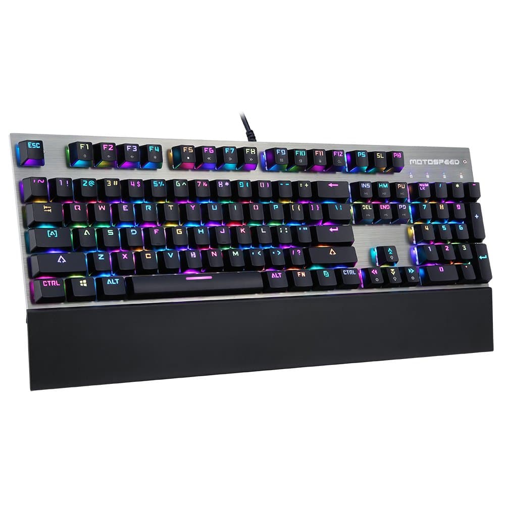 teckey Gaming Keyboard Keys No Conflict USB Multimedia Connection Set 18 RGB rétroeclairage Mechanical Professional Gaming Keyboard – Black
