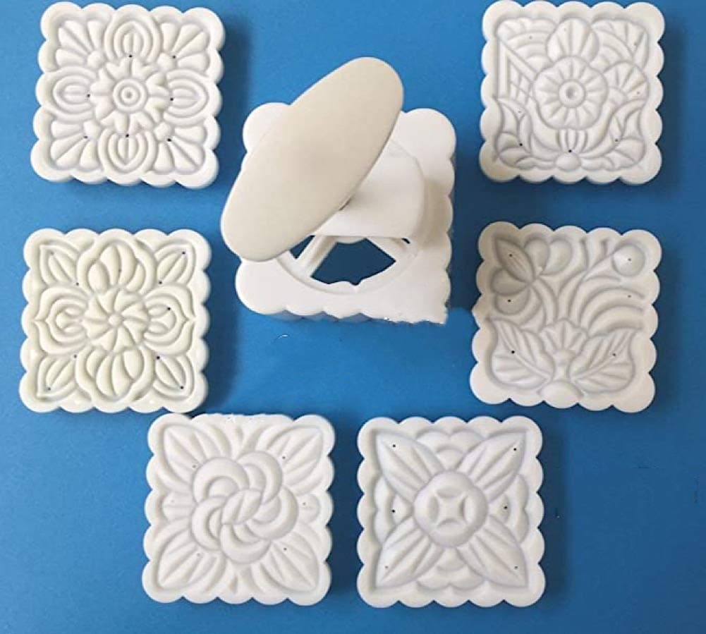 Giftshop12 Moon Cake Mold Traditional White Square Cookie Cutter Mold Extra Large 250g