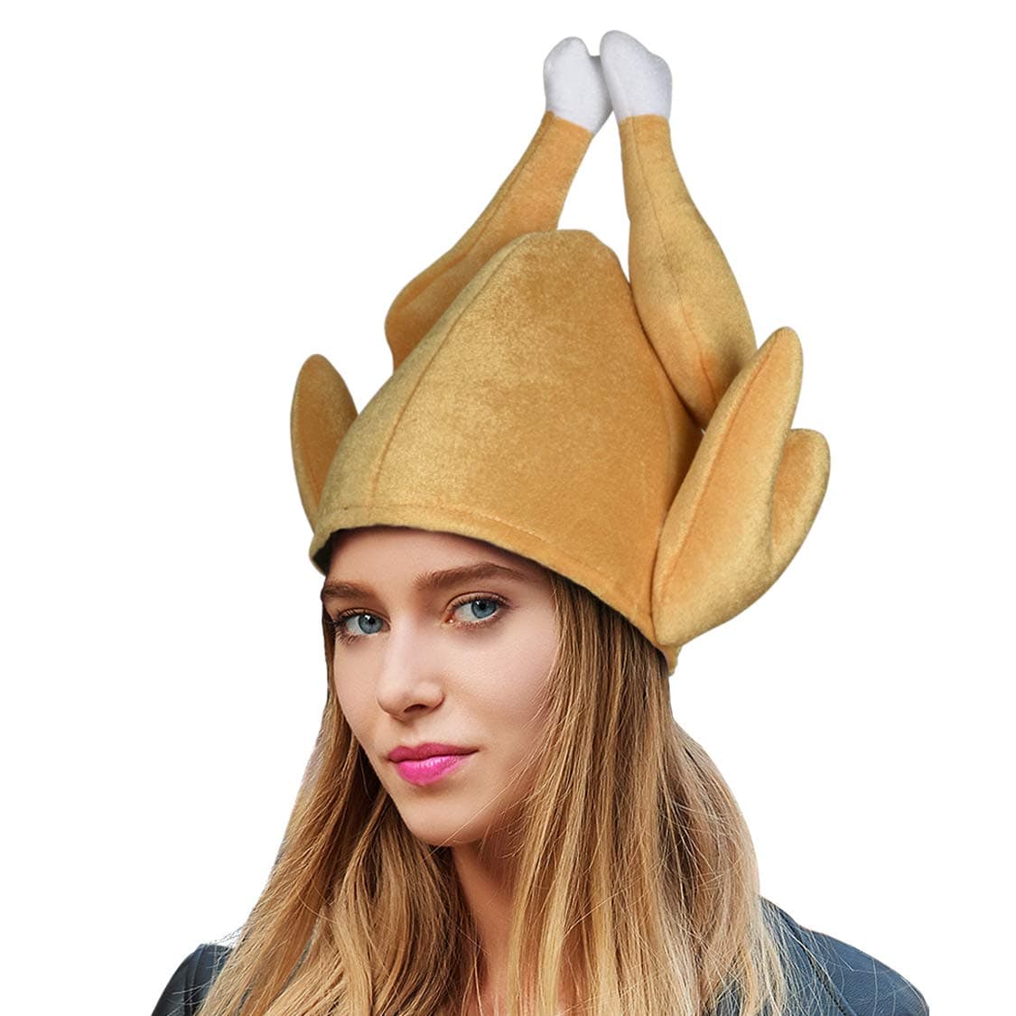 Liebsup Funny Plush Turkey Hat for Thanksgiving Halloween Christmas Party Headwear Costume Accessory (one size)