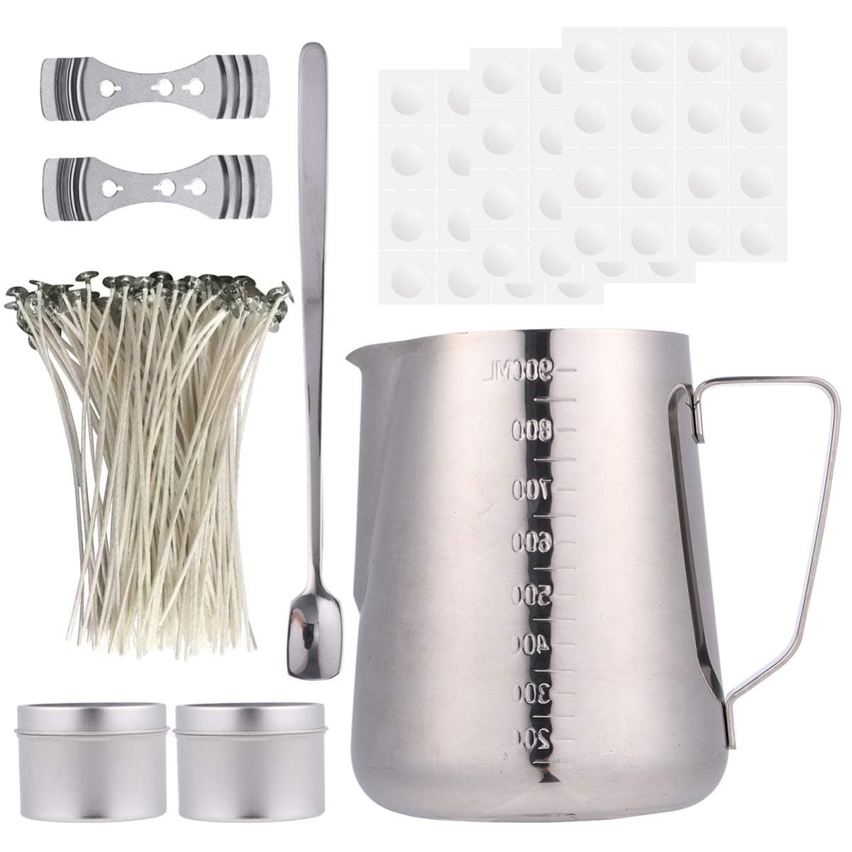 Healifty DIY Candle Maker Pot And Wicks Holder (116 Pieces)